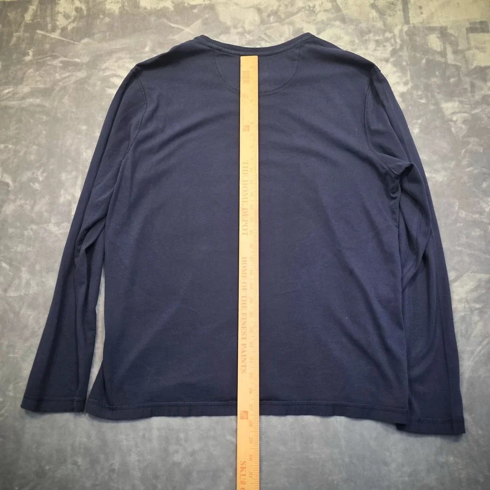 Tommy Bahama Men's Long Sleeve T-Shirt Size L Navy Dry Fit Workout - Picture 5 of 9